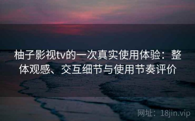 柚子影视tv的一次真实使用体验：整体观感、交互细节与使用节奏评价