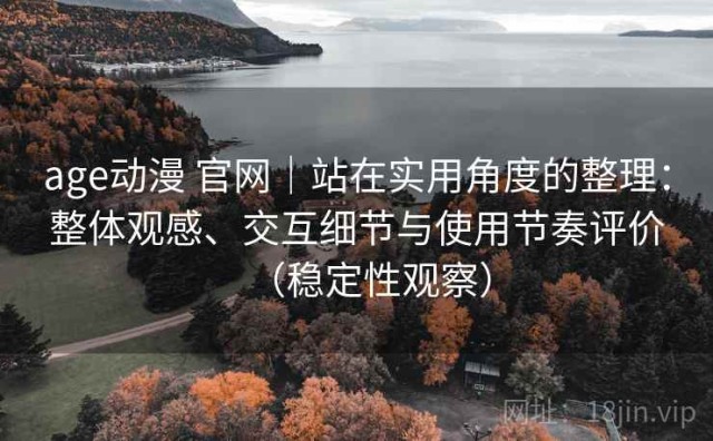 age动漫 官网｜站在实用角度的整理：整体观感、交互细节与使用节奏评价（稳定性观察）