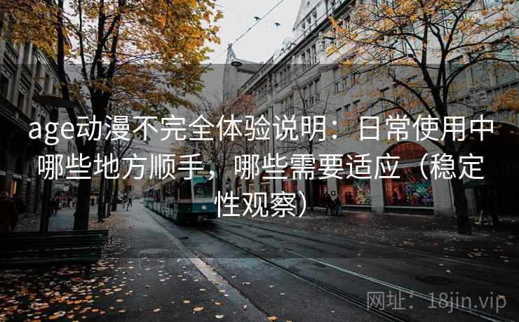 age动漫不完全体验说明：日常使用中哪些地方顺手，哪些需要适应（稳定性观察）