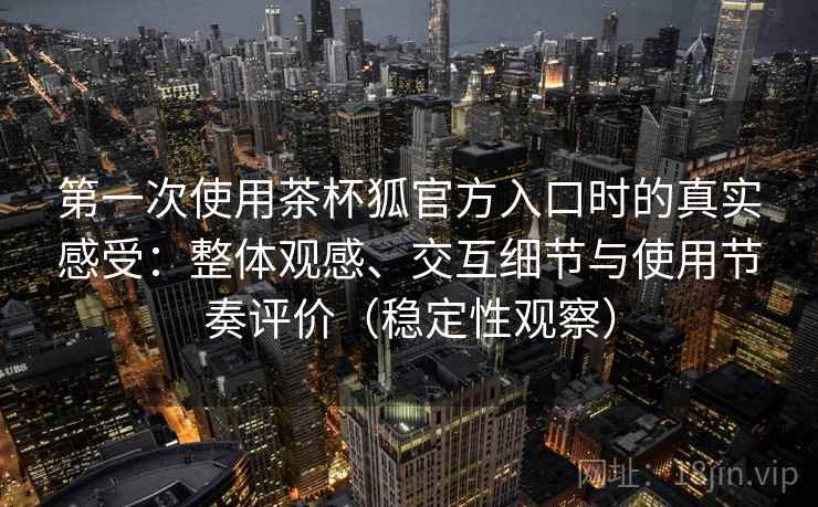 第一次使用茶杯狐官方入口时的真实感受：整体观感、交互细节与使用节奏评价（稳定性观察）