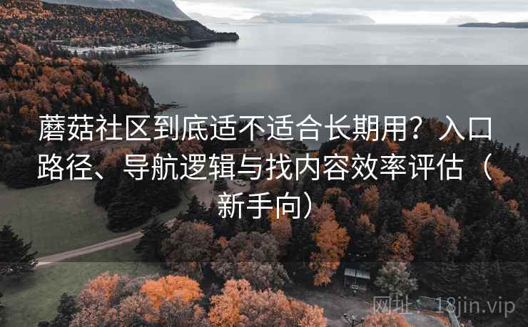 蘑菇社区到底适不适合长期用？入口路径、导航逻辑与找内容效率评估（新手向）